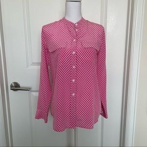 Equipment Femme Pink Teardrop 100% Silk Blouse